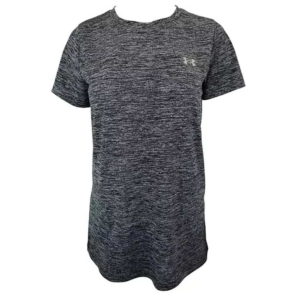 Under Armour Womens UA Tech Twist T-Shirt Black Space Dye S
